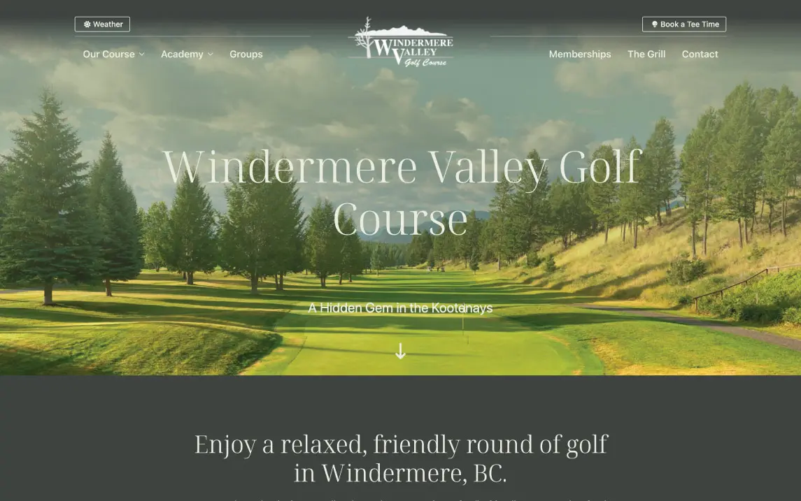 Large preview of Windermere Valley Golf Course