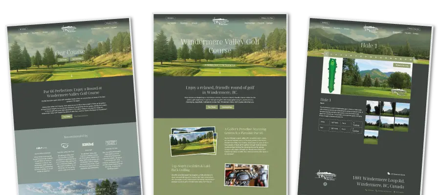 Windermere Valley Golf Course Trio of preview images