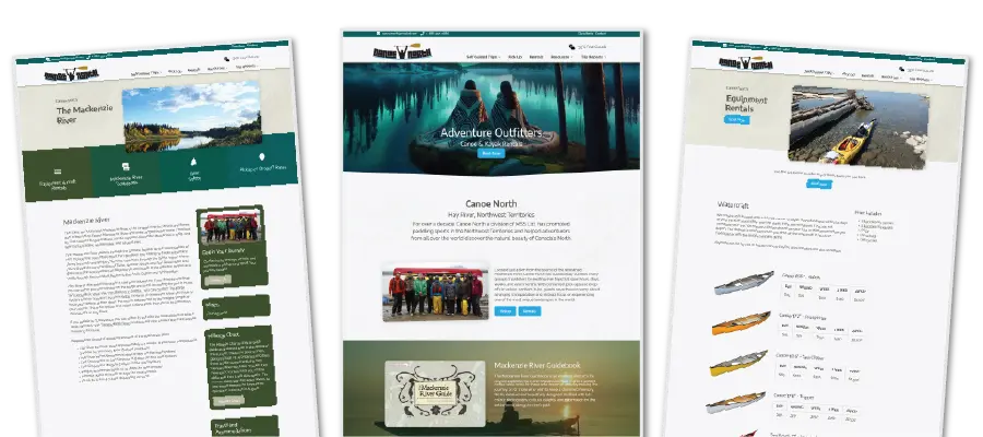 Canoe North Trio of preview images